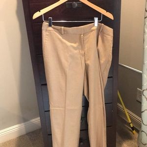 Ann Taylor 2 piece khaki suit. Jacket 14, pants 12, tags brand new . Never worn